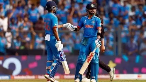 IND vs NZ : सेमीफाइनल में भारत ने न्यूजीलैंड को दिया 398 रनों का लक्ष्य, विराट कोहली और श्रेयस अय्यर ने लगाया शतक...