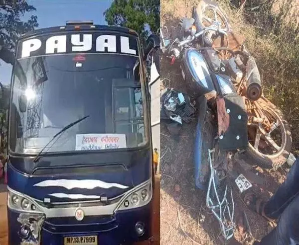 CG Accident : तेज रफ्तार यात्री बस ने बाइक सवार को रौंदा, मौके पर गई युवक की जान...