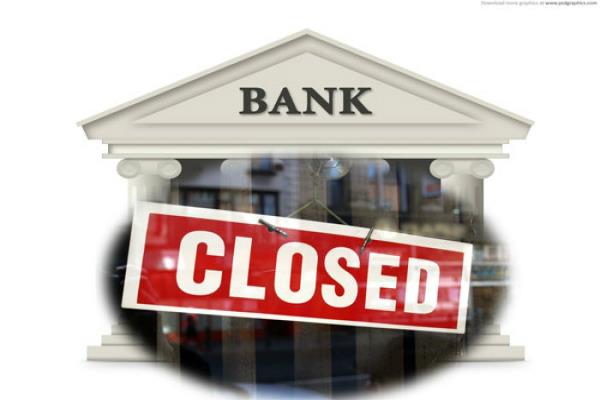 BANK CLOSED IN SEPTEMBER
