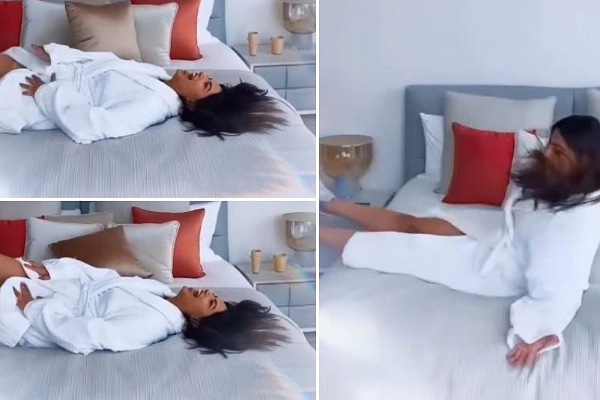 बिस्तर पर कूदकर ऊप्स मोमेंट की शिकार हुईं मिस यूनिवर्स हरनाज कौर संधू, वीडियो हुआ वायरल