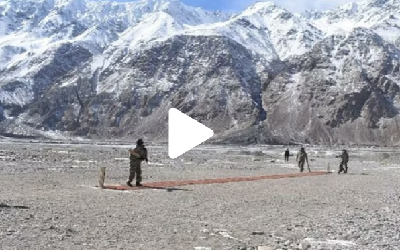 Indian Army soldiers seen playing cricket: