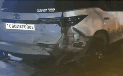 बड़ी खबर: बाल-बाल बचे उच्च शिक्षा मंत्री, काफिले की गाड़ी ने ही कार को मारी टक्कर, सामने आई ये वजह