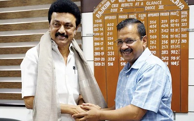 Arvind Kejriwal met MK Stalin in Chennai
